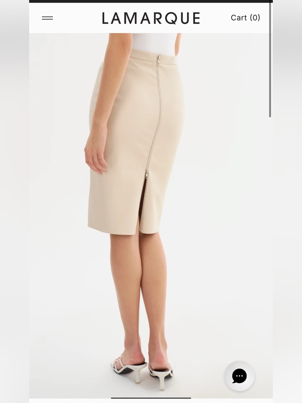 Lamarque Leather Pencil Skirt - Picture 2 of 3